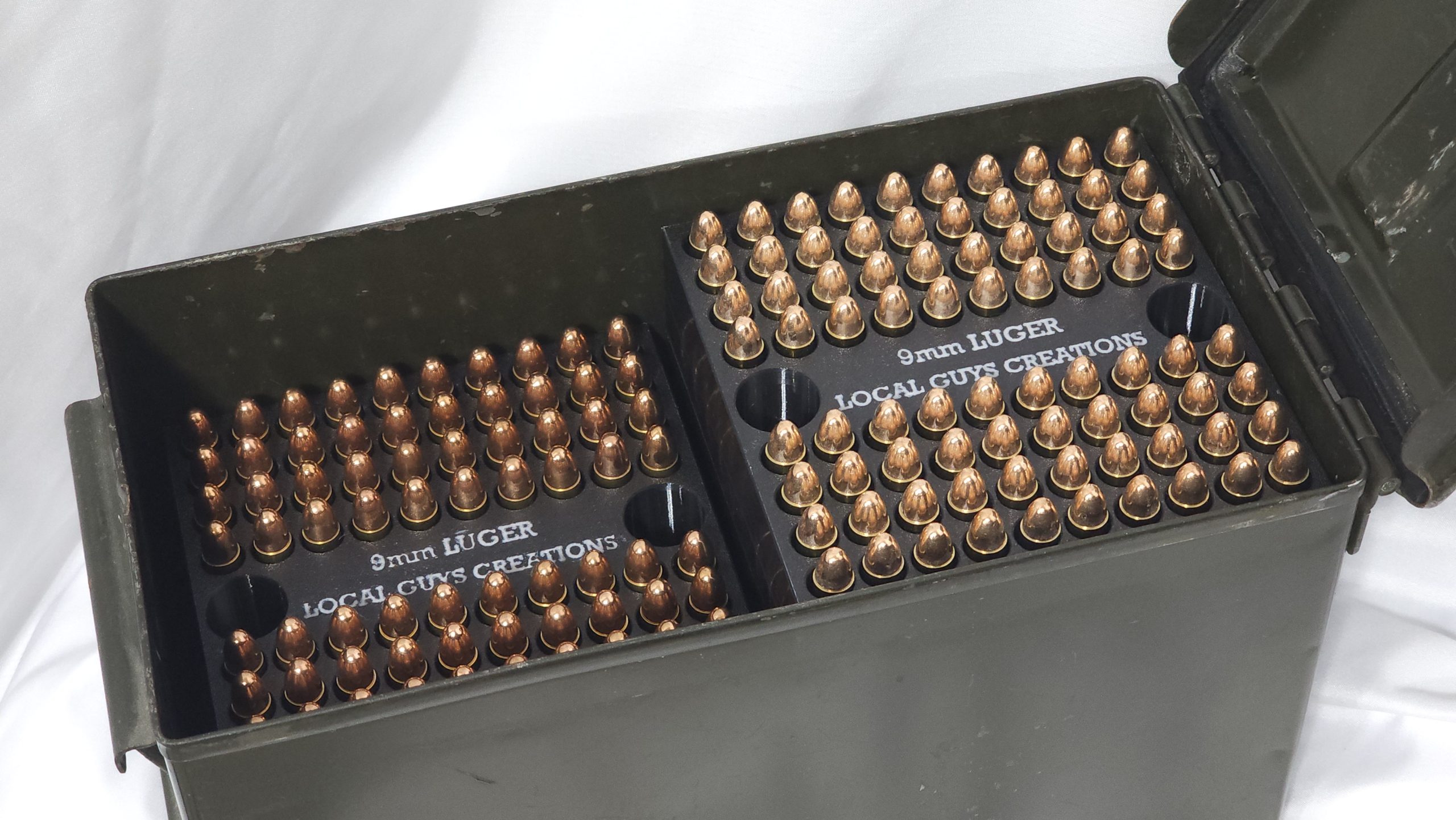 .50 Cal Ammo Can 9mm Organizer – 80 Round Stackable Trays - Image 5